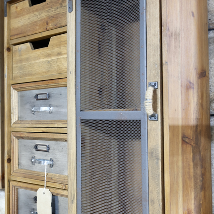 wood and metal wall shelf cabinets