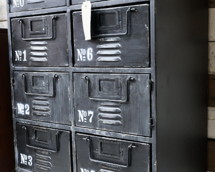 Black metal Industrial utility storage locker cabinet