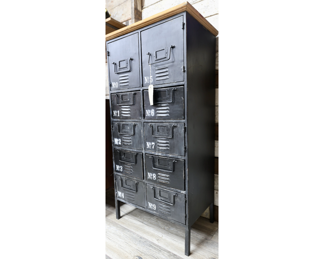 Black metal Industrial utility storage locker cabinet