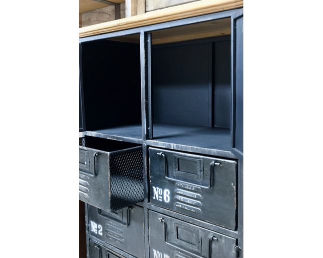 Black metal Industrial utility storage locker cabinet