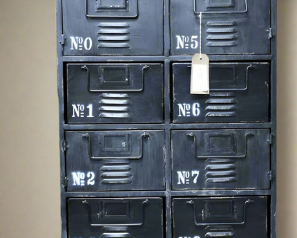 Black metal Industrial utility storage locker cabinet