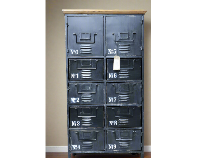 Black metal Industrial utility storage locker cabinet