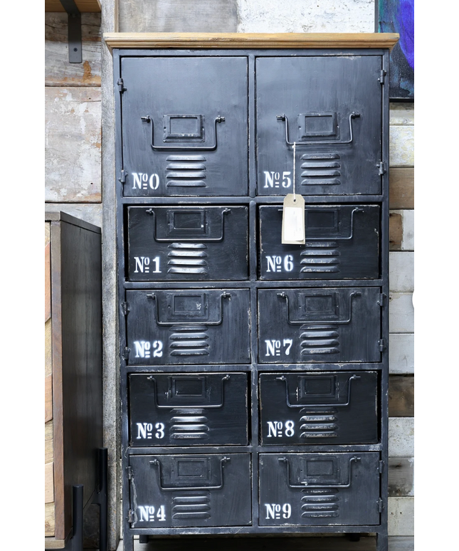 Black metal Industrial utility storage locker cabinet