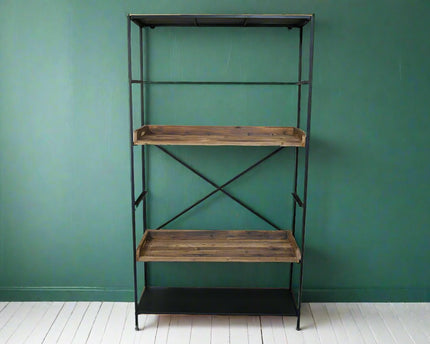 Tall Industrial rustic shelving 