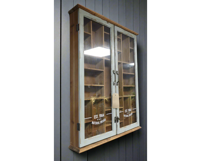 glass fronted wall display cabinet