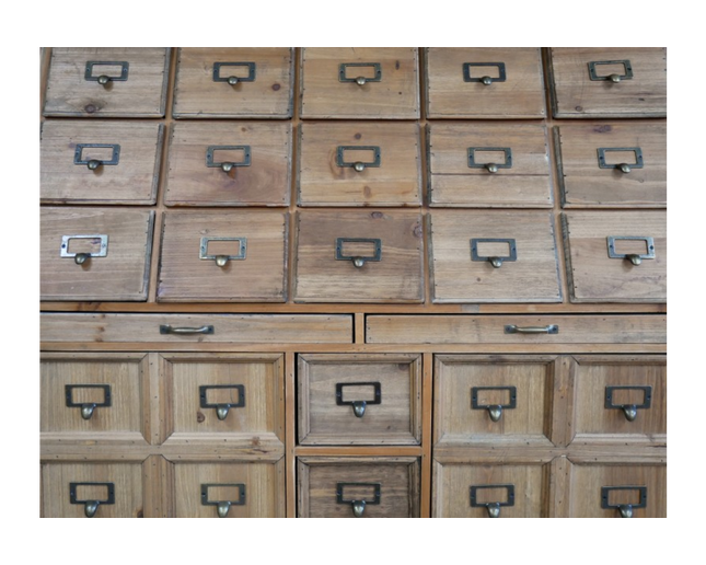 Apothecary rustic wood multi drawer storage cabinet - Back in stock November