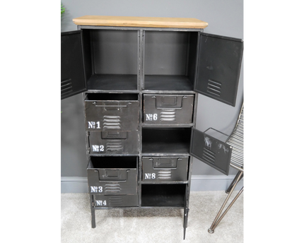 Black metal Industrial utility storage locker cabinet