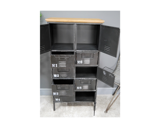 Black metal Industrial utility storage locker cabinet