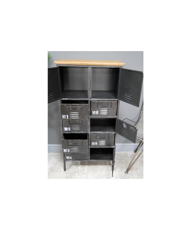 Black metal Industrial utility storage locker cabinet