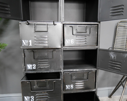 Black metal Industrial utility storage locker cabinet