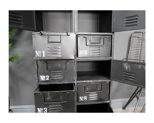 Black metal Industrial utility storage locker cabinet