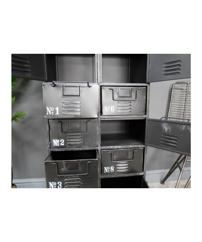 Black metal Industrial utility storage locker cabinet