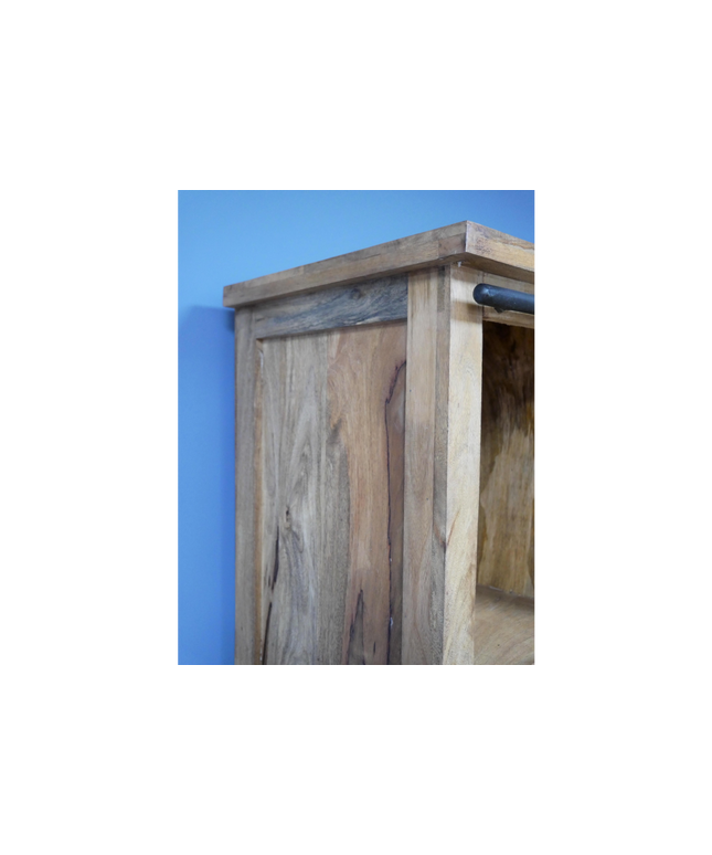 Tall  Wood & Iron Industrial Storage Cabinet - Back in stock September