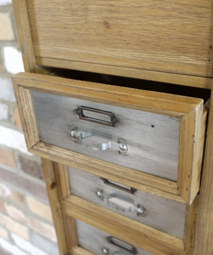 Rustic wood & metal  industrial wall storage cabinet