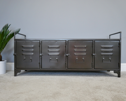 Industrial metal locker storage cabinet