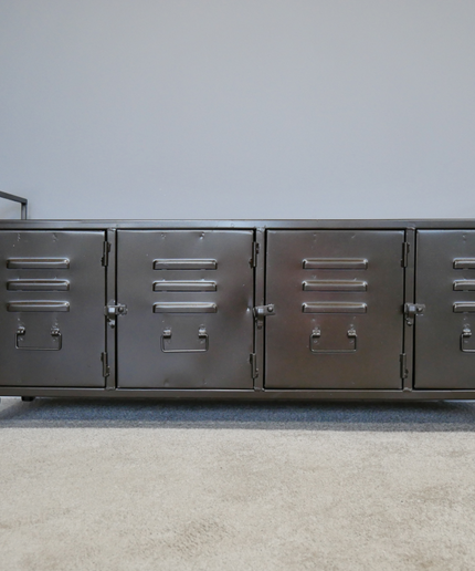 Industrial metal locker storage cabinet