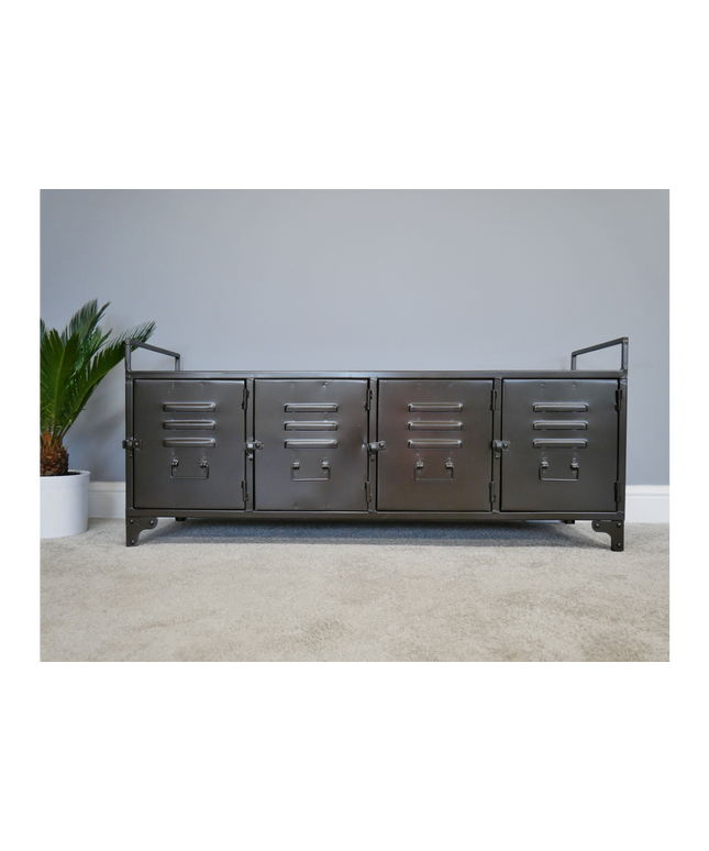 Industrial metal locker storage cabinet