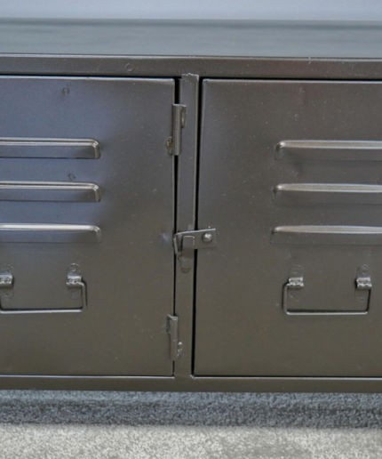 Gun metal grey low Industrial metal locker storage cabinet