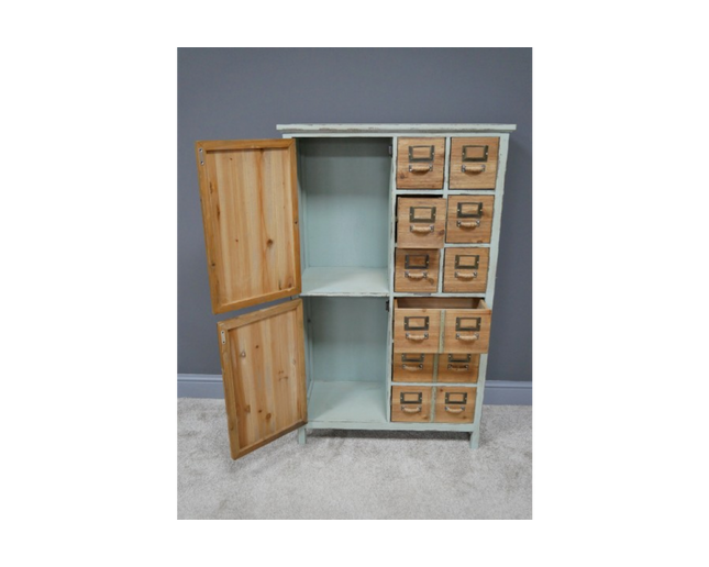 Green multi compartment storage cabinet - Back in stock November