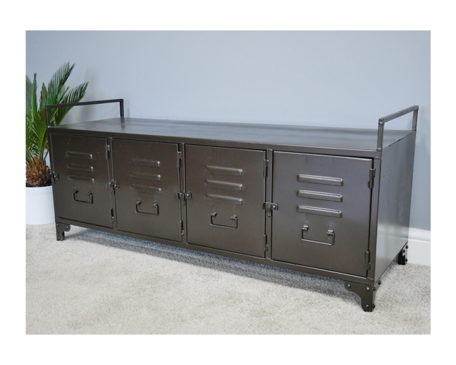 Industrial metal locker storage cabinet