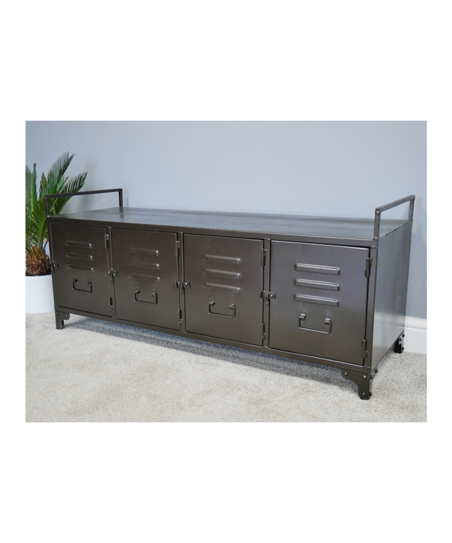 Industrial metal locker storage cabinet