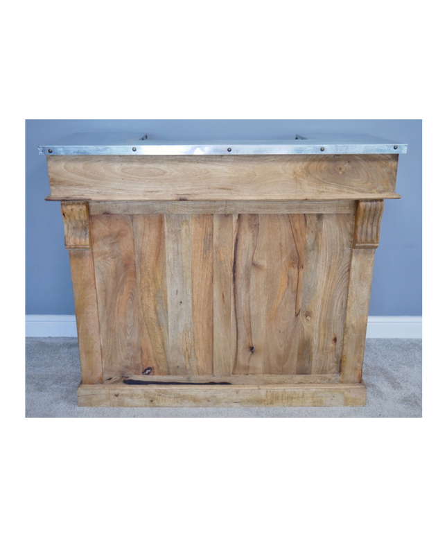 Big rustic wood industrial home bar | reception desk |counter cabinet