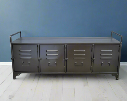 Industrial metal locker storage cabinet