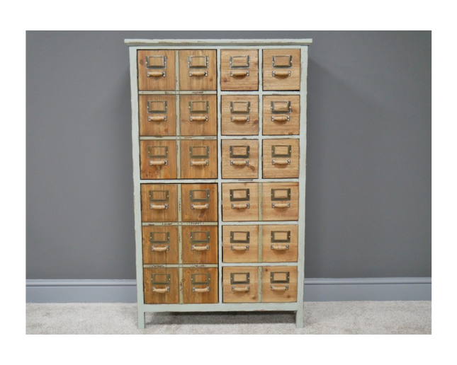 Green multi compartment storage cabinet - Back in stock November