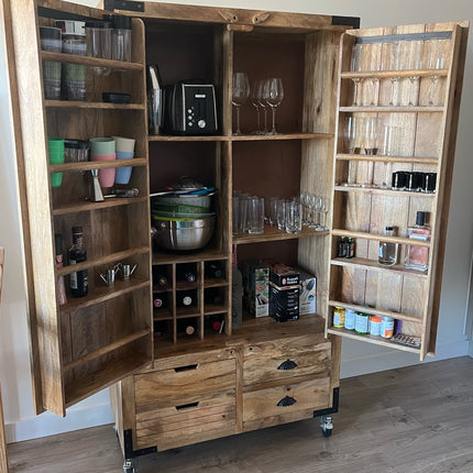 Rustic larder pantry cupboard