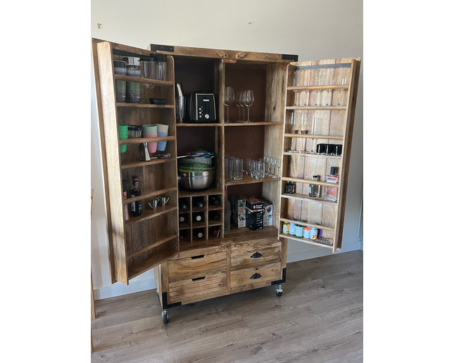 Rustic larder pantry cupboard