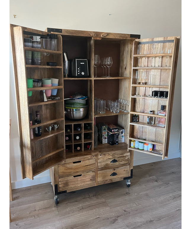 Rustic larder pantry cupboard